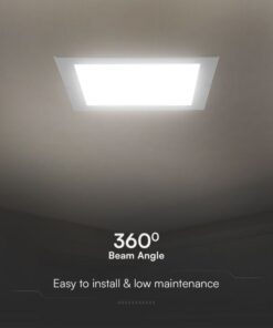 24W LED SAMSUNG Chip Panel Τετράγωνο 30x30cm Χωνευτό 2500lm Θερμό 3000K VTAC – 104891