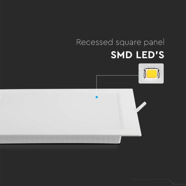 Χωνευτό Panel Backlit LED 3W 3000K Λευκού Χρώματος V-TAC – 10477