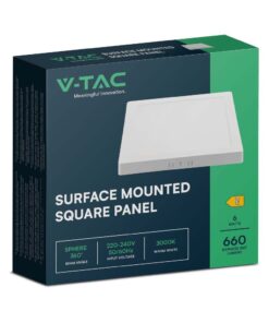 Mini panel επιφανειακό backlit LED 6W 3000K Λευκού Χρώματος V-TAC – 10492