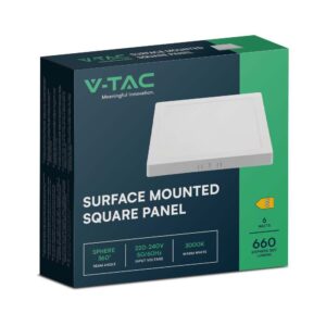 Mini panel επιφανειακό backlit LED 6W 3000K Λευκού Χρώματος V-TAC – 10492