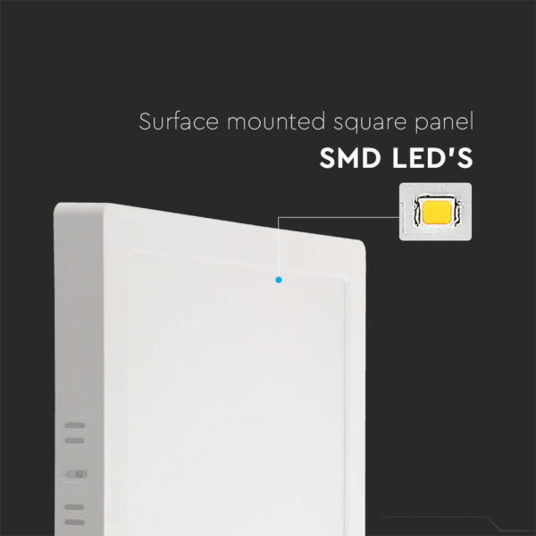 Mini panel επιφανειακό backlit LED 6W 3000K Λευκού Χρώματος V-TAC – 10492