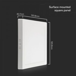6W LED SAMSUNG Chip Panel Τετράγωνο 12x12cm Επιφανειακό 660lm 4000K VTAC – 104931