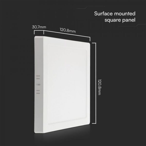 6W LED SAMSUNG Chip Panel Τετράγωνο 12x12cm Επιφανειακό 660lm 4000K VTAC – 104931