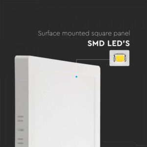 6W LED SAMSUNG Chip Panel Τετράγωνο 12x12cm Επιφανειακό 660lm 4000K VTAC – 104931