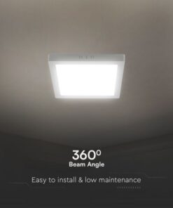 6W LED SAMSUNG Chip Panel Τετράγωνο 12x12cm Επιφανειακό 660lm 6400K VTAC – 104941