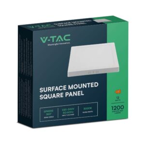 Mini Panel Backlit LED 12W 3000K Λευκού Χρώματος V-TAC – 10495