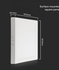 12W LED SAMSUNG Chip Panel Τετράγωνο 17x17cm Επιφανειακό 1200lm 4000K VTAC – 104961