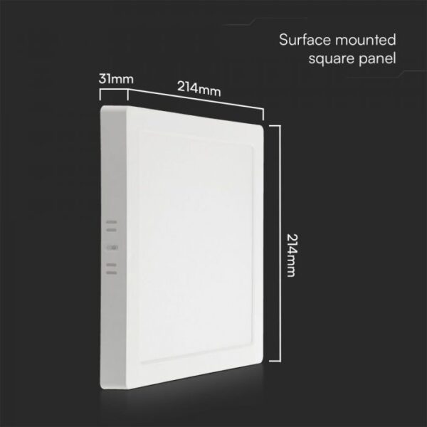 18W LED SAMSUNG Chip Panel Τετράγωνο Επιφανειακό 1850lm 3000K VTAC – 104981