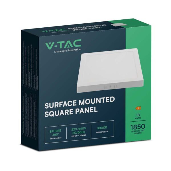 Mini Panel Backlit επιφανειακό LED 18W 4000K Λευκού Χρώματος V-TAC – 10499