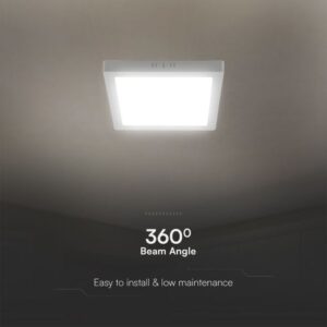 24W LED SAMSUNG Chip Panel Τετράγωνο 30x30cm Επιφανειακό 2640lm 6500K VTAC – 105161