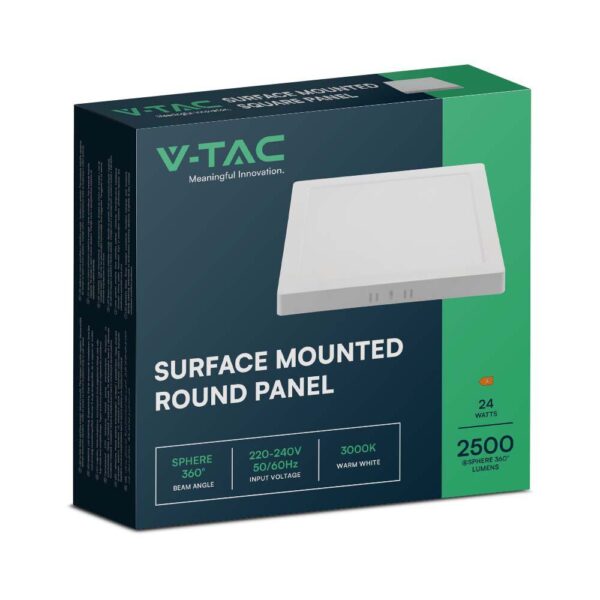 Panel επιφανειακό backlit LED 18W 3000K Λευκού Χρώματος V-TAC – 10498