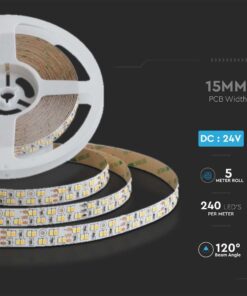 Ταινία LED 24V IP20 21W/m 5m 2340lm/m CCT 15mm V-TAC – 10554