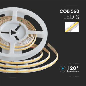 Ταινία LED COB 5M DC:24V IP20 18W/m CCT V-TAC – 10555