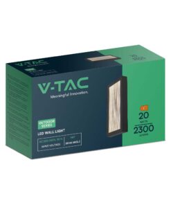 Επιτοίχιο Φωτιστικό Εξωτερικού Χώρου LED 20W 3000K IP65 Μαύρου Χρώματος V-TAC – 10558