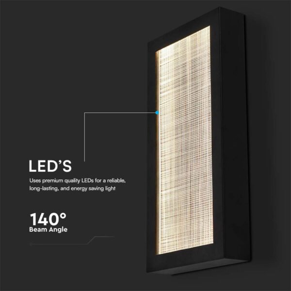 Επιτοίχιο Φωτιστικό Εξωτερικού Χώρου LED 20W 3000K IP65 Μαύρου Χρώματος V-TAC – 10558