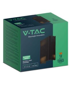 Επιτοίχιο Φωτιστικό Εξωτερικού Χώρου LED 12W 3000K IP65 Μαύρου Χρώματος V-TAC – 10559