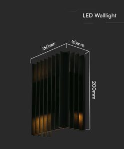 Επιτοίχιο Φωτιστικό Εξωτερικού Χώρου LED 12W 3000K IP65 Μαύρου Χρώματος V-TAC – 10559