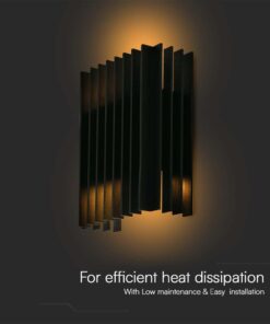 Επιτοίχιο Φωτιστικό Εξωτερικού Χώρου LED 12W 3000K IP65 Μαύρου Χρώματος V-TAC – 10559