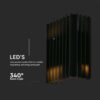 Επιτοίχιο Φωτιστικό Εξωτερικού Χώρου LED 12W 3000K IP65 Μαύρου Χρώματος V-TAC – 10559