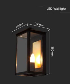 Επιτοίχιο Φωτιστικό Εξωτερικού Χώρου 1xE14 IP65 Μαύρου Χρώματος V-TAC – 10561