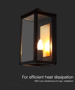 Επιτοίχιο Φωτιστικό Εξωτερικού Χώρου 1xE14 IP65 Μαύρου Χρώματος V-TAC – 10561