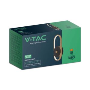 Επιτοίχιο Φωτιστικό Εξωτερικού Χώρου LED 15W 3000K IP54 Χρώματος Ορειχάλκου V-TAC – 10562