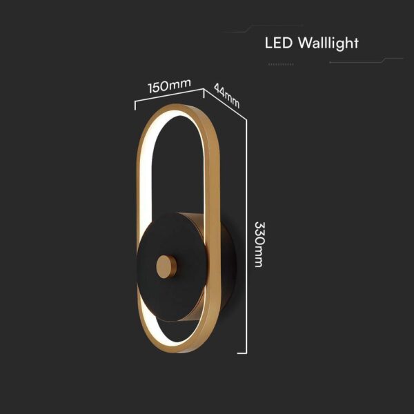 Επιτοίχιο Φωτιστικό Εξωτερικού Χώρου LED 15W 3000K IP54 Χρώματος Ορειχάλκου V-TAC – 10562