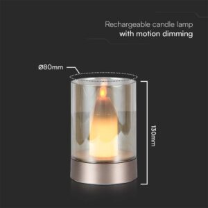 Φωτιστικό Γραφείου LED 2W Επαναφορτιζόμενο Dimmable Χρυσού Χρώματος V-TAC – 10566