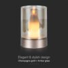 Φωτιστικό Γραφείου LED 2W Επαναφορτιζόμενο Dimmable Χρυσού Χρώματος V-TAC – 10566