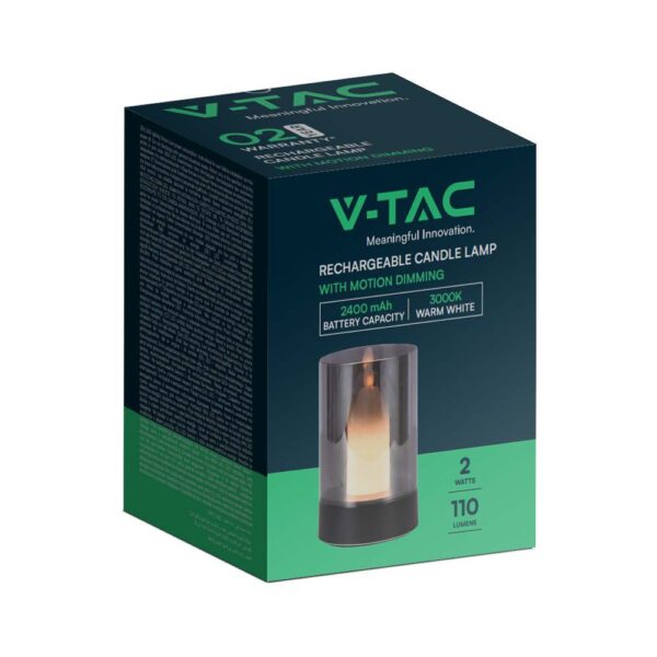 Φωτιστικό Γραφείου LED 2W Επαναφορτιζόμενο Dimmable Χρώματος Καπνού V-TAC – 10567