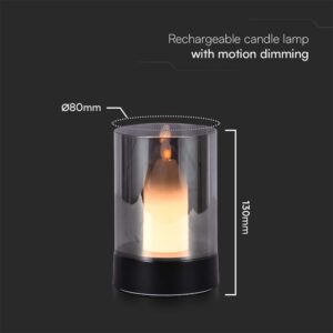 Φωτιστικό Γραφείου LED 2W Επαναφορτιζόμενο Dimmable Χρώματος Καπνού V-TAC – 10567