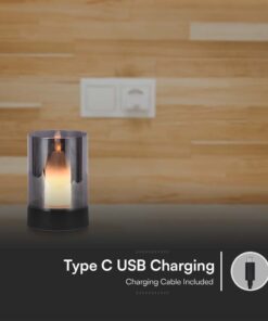 Φωτιστικό Γραφείου LED 2W Επαναφορτιζόμενο Dimmable Χρώματος Καπνού V-TAC – 10567