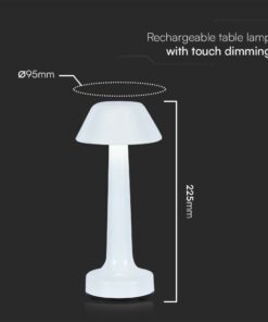 Φωτιστικό Γραφείου LED 1W Επαναφορτιζόμενο Dimmable Λευκού Χρώματος V-TAC – 10569