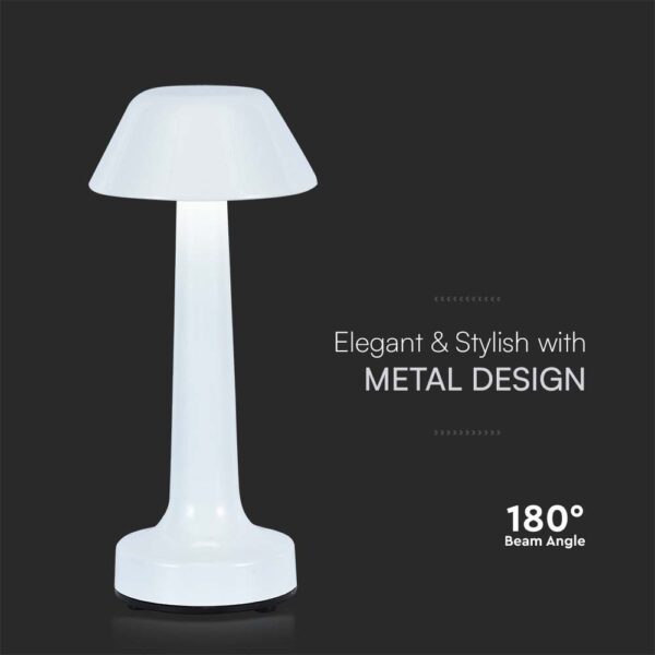 Φωτιστικό Γραφείου LED 1W Επαναφορτιζόμενο Dimmable Λευκού Χρώματος V-TAC – 10569