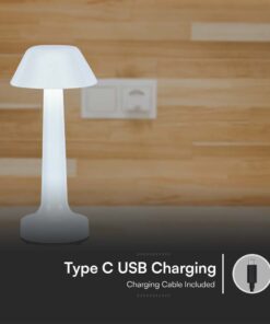 Φωτιστικό Γραφείου LED 1W Επαναφορτιζόμενο Dimmable Λευκού Χρώματος V-TAC – 10569