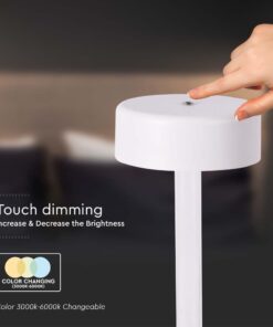 Φωτιστικό Γραφείου LED 3W Επαναφορτιζόμενο Λευκού Χρώματος Dimmable V-TAC – 10571