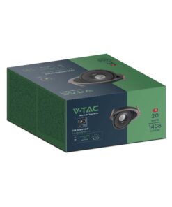 Φωτιστικό Oροφής Xωνευτό COB 20W 3 σε 1 CCT Μαύρου Χρώματος V-TAC – 10580