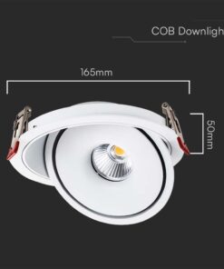 Φωτιστικό Oροφής Xωνευτό COB 20W 3 σε 1 CCT Λευκού Χρώματος V-TAC – 10581