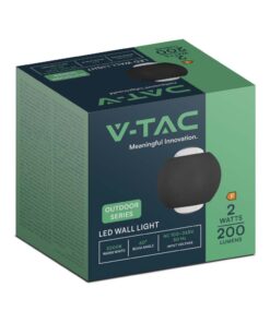 Απλίκα Up-Down LED 2W 3000K Μαύρου Χρώματος V-TAC – 10584