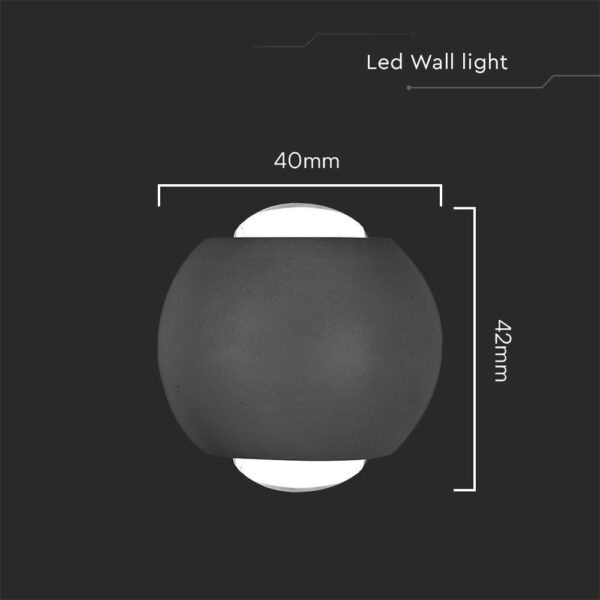 Απλίκα Up-Down LED 2W 3000K Μαύρου Χρώματος V-TAC – 10584
