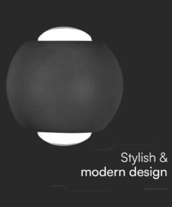 Απλίκα Up-Down LED 2W 3000K Μαύρου Χρώματος V-TAC – 10584