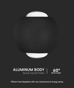 Απλίκα Up-Down LED 2W 3000K Μαύρου Χρώματος V-TAC – 10584