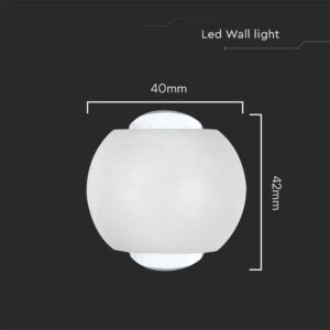 Απλίκα Up-Down LED 2W 3000K Λευκού Χρώματος V-TAC – 10585