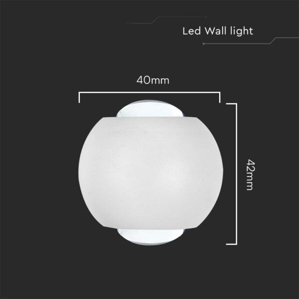 Απλίκα Up-Down LED 2W 3000K Λευκού Χρώματος V-TAC – 10585