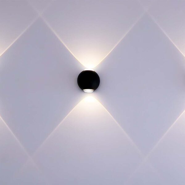 Απλίκα Up-Down LED 2W 4000K Μαύρου Χρώματος V-TAC – 10586