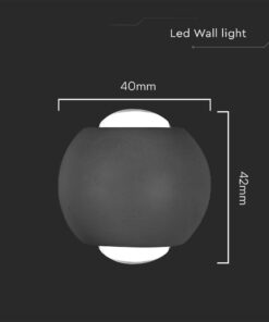 Απλίκα Up-Down LED 2W 4000K Μαύρου Χρώματος V-TAC – 10586