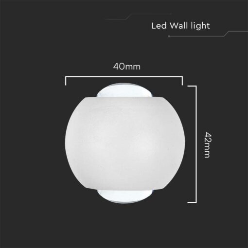 Απλίκα Up-Down LED 2W 4000K Λευκού Χρώματος V-TAC – 10587