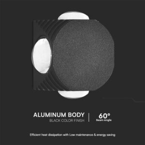 Απλίκα LED 4W 3000K Μαύρου Χρώματος V-TAC – 10588