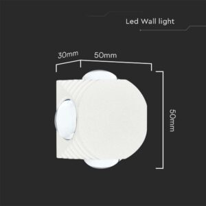 Απλίκα LED 4W 4000K Λευκού Χρώματος V-TAC – 10591