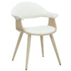 Armchair Austen pakoworld PU white-leg natural 106-000029